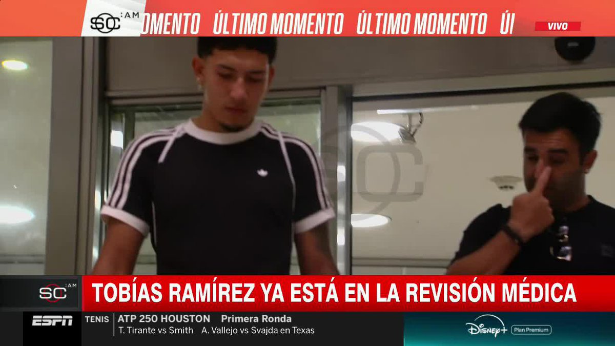🚨 Ahora: revisión médica para Tobías Ramírez, nuevo refuerzo de River. La idea es que hoy firme su contrato y mañana se sume a los entrenamientos.