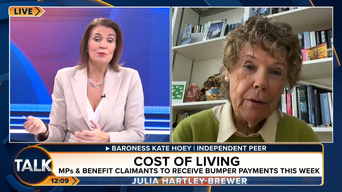 🚨'Labour has an obsession with the vulnerable. But the problem is that some people just don't want to work.' Baroness Hoey reacts to news that benefit claimants are to get a 6.2% rise in handouts, while hard-working Brits are tightening their belts. Julia Hartley-Brewer | Kate Hoey