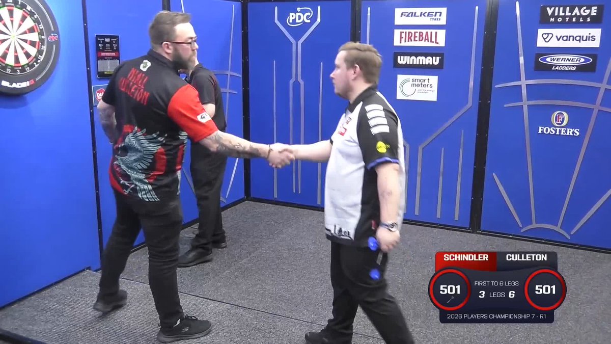 CULLETON BEATS SCHINDLER! It wasn't pretty, but Niall Culleton defeats Martin Schindler in our opener on Streaming Board One - beating the German with an average of 77.47! 📺 #PC7