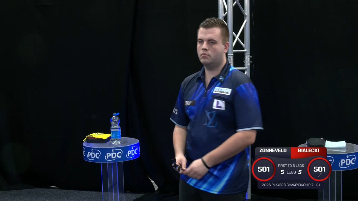 THAT IS INCREDIBLE! Niels Zonneveld misses D12 for a nine-darter in a last-leg decider, before LOSING the match! Incredible scenes in Leicester, as the Dutchman misses SEVEN match darts and succumbs to Sebastian Bialecki! 📺 #PC7