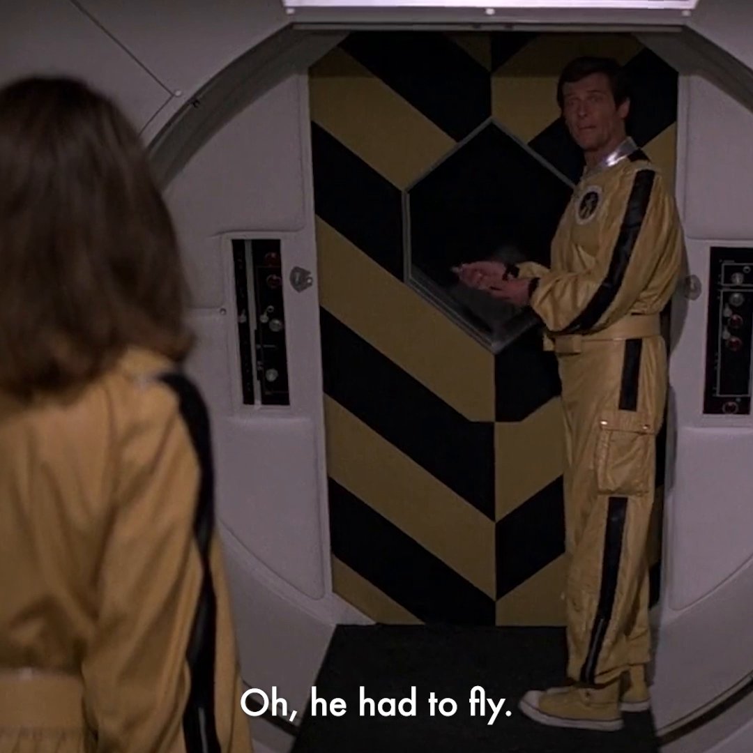 Time to fly. On this day in 1979, the scene of Drax (Michael Lonsdale) being ejected into space was filmed for MOONRAKER.