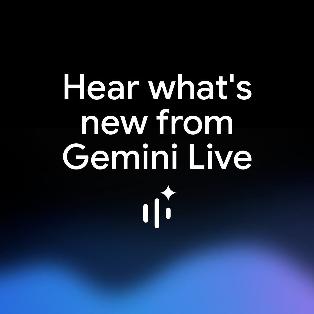 Hear what’s new from Gemini Live, now powered by Gemini 3.1 Flash Live 🗣️