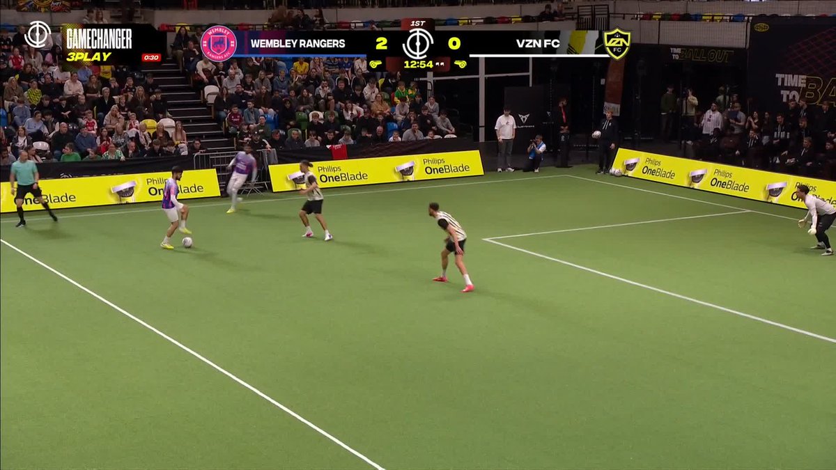 VZN FC's wildcard keeper Frankie Leonard prevents a goal before launching a volley to score for his side 🤯
