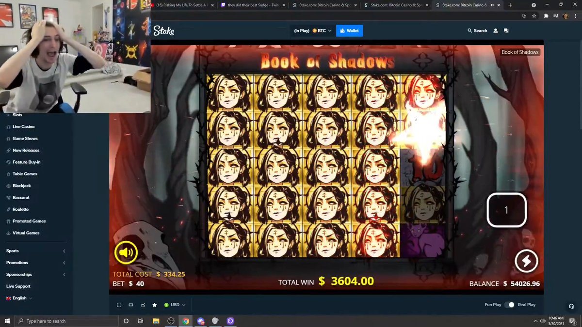 🚨 Throwback to xQc making history with a MAX WIN on Book of Shadows for $400,000 🔥🔥 BOOK BOOK BOOK 🤣