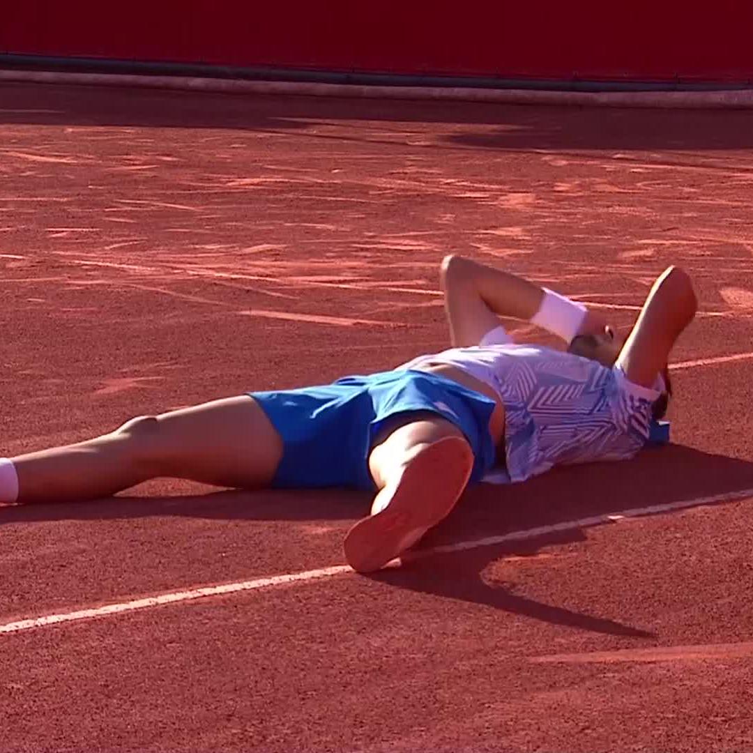 Incredible scenes in Marrakech. 18 year old world #731 Karim Bennani falls flat on his back on the clay as he beats world #90 Quentin Halys. This is his 1st ever ATP match win. 🥹 Beautiful moment that he’ll never forget. 🇲🇦❤️