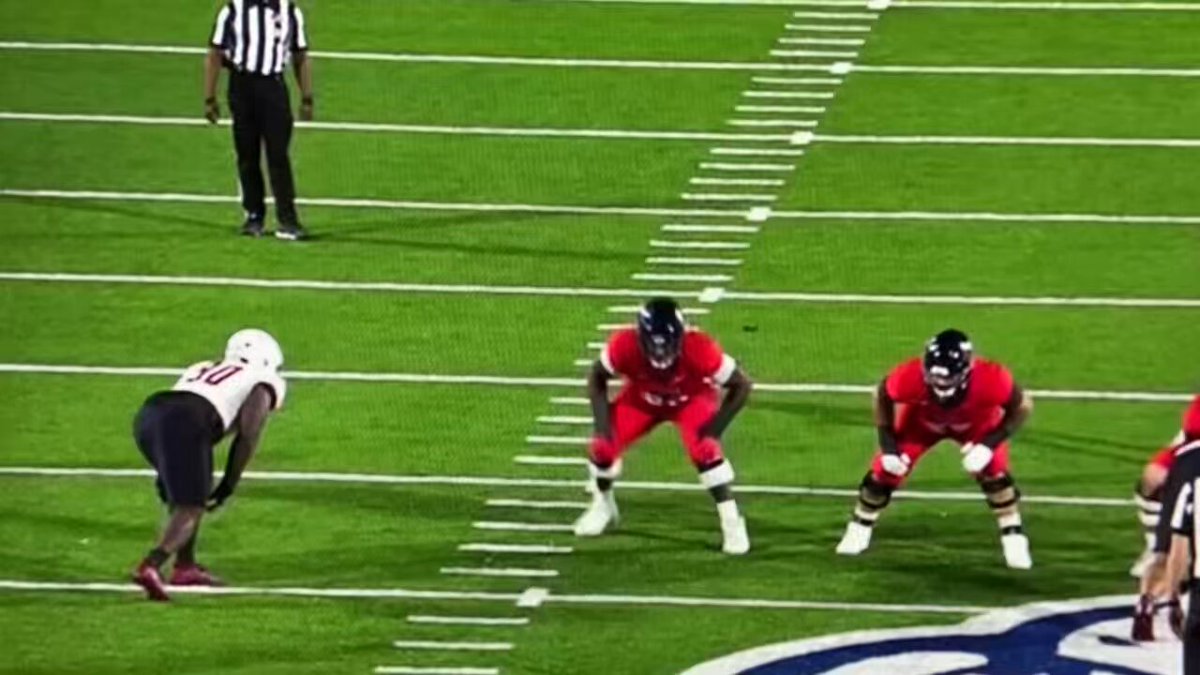 …was told to watch a C-USA OL, 5min in I got distracted by #90 at NMST - this dude whooping OL in the conference Ezra Christensen…. Idk. Heading to Boulder for ‘26