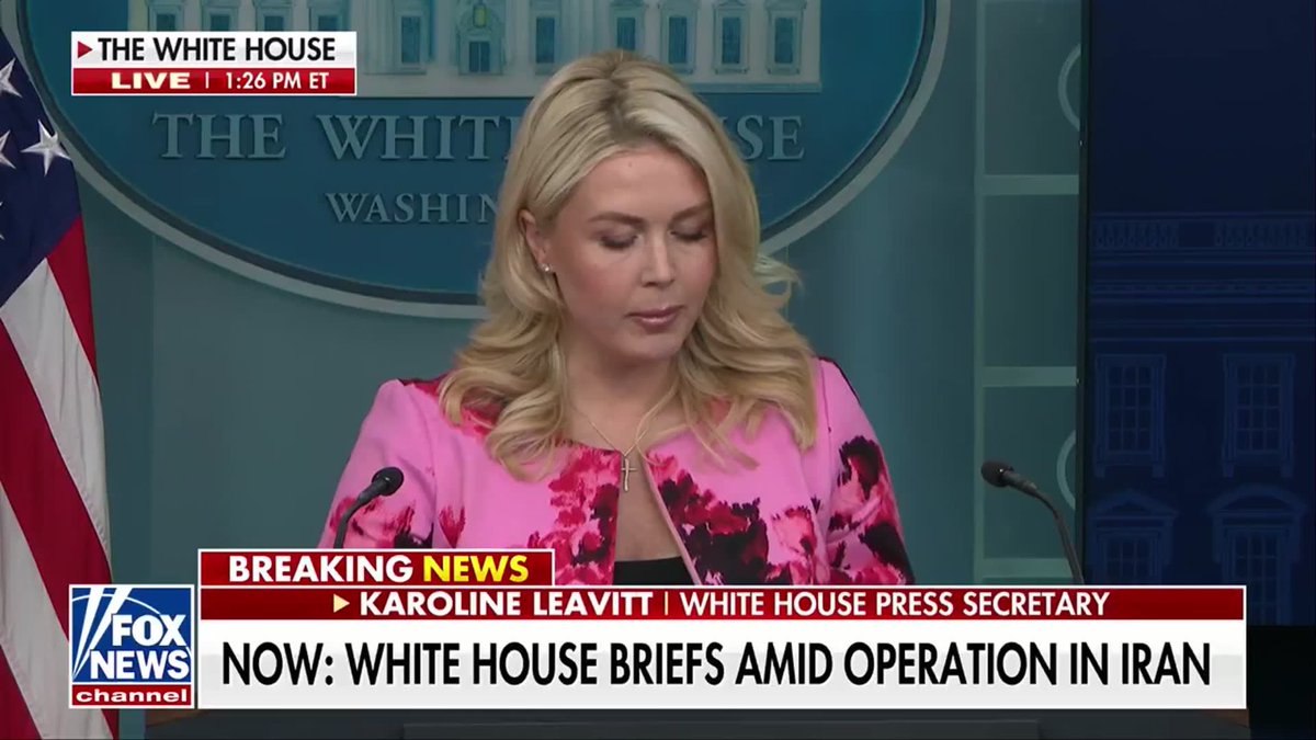 BREAKING: "Our military continues to obliterate Iran’s defense industrial base with nearly 70% of their missile, drone and naval production facilities and shipyards damaged or destroyed thus far." "The trend remains clear; the United States is conducting more intense, targeted strikes with devastating combat power with each passing day to destroy the threat posed by the Iranian terrorist regime." -Karoline Leavitt