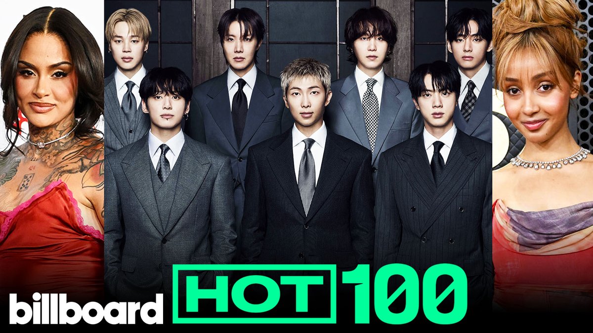 Here’s this week’s #Hot100 top 10 reveal (chart dated April 4, 2026) 💜 Watch now for the big #BillboardNews countdown to No. 1.