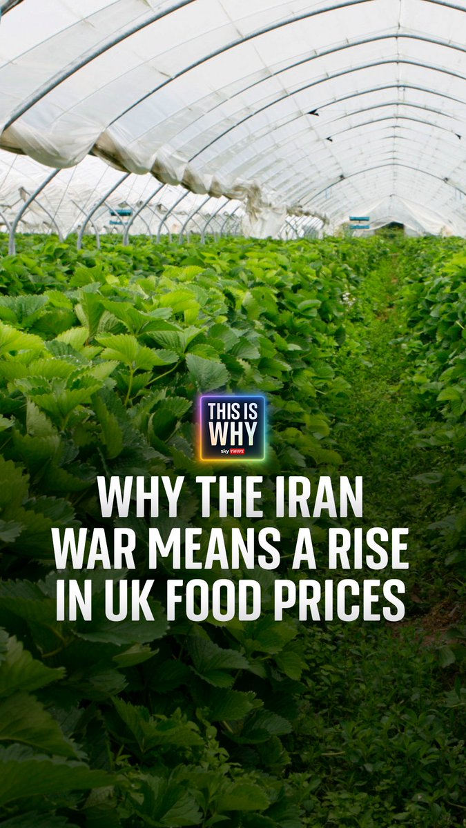 Why food prices are about to rise because of the war in Iran ⬇️ The war in Iran is hitting the UK's farming industry. @PKelso explains why that's pushing food prices up - and what needs to change to lower them. Listen to #ThisIsWhy w/ Niall Paterson 🔗