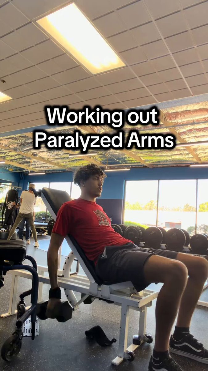 Wednesday workout#paralyzed #quadriplegic #wheelchair #gymtok #gymmotivation