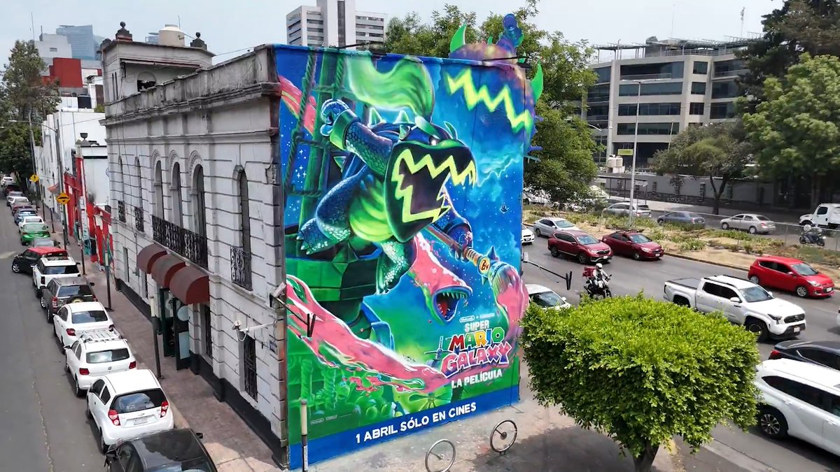 El mural de Bowser Jr en colaboración con PICNIC.media tiene una misión: convertirse en el spot favorito de los fans. 🍄 ¿Quién ya fue a tomarse su foto? Artes disponibles hasta el 3 de abril. #SuperMarioGalaxyPelicula 1 de abril, solo en cines. 🚀