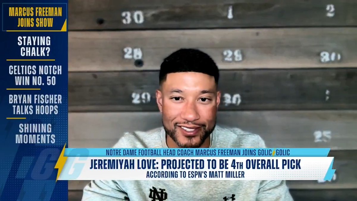 "Don't overthink it." Hear from Marcus Freeman on what he tells NFL personnel about Jeremiyah Love.