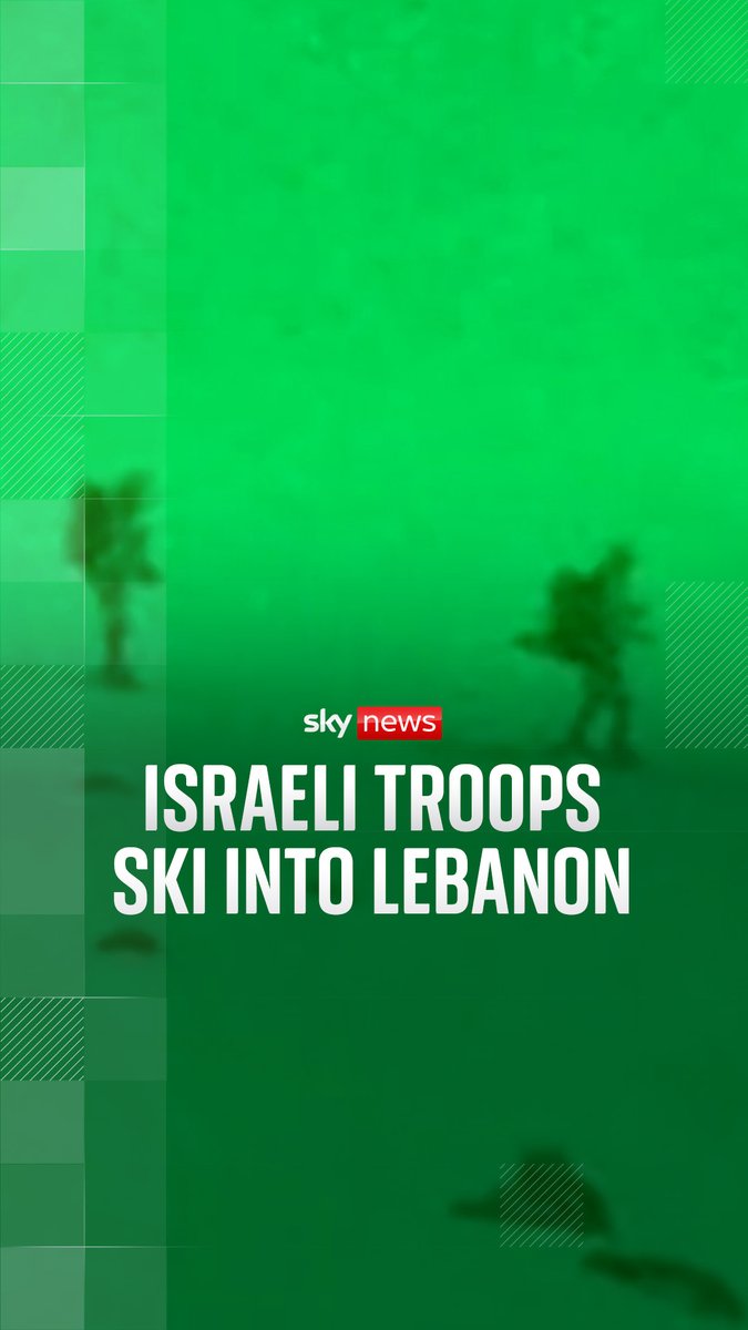 🇮🇱🇱🇧 Footage released by the IDF shows Israeli soldiers skiing from Syria into southern Lebanon. The move follows Netanyahu announcing the Israel invasion of southern Lebanon.