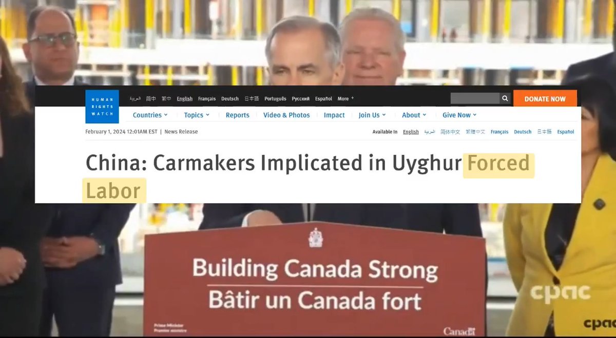 The Prime Minister calls Canada’s forced labour protections “the most rigorous.” But we’ve blocked just ONE shipment. The U.S. has stopped over 4,000. With this record—and ongoing reluctance to acknowledge forced labour in China—there’s little reason to believe Liberals will stop Chinese EVs made with forced labour from entering Canada.