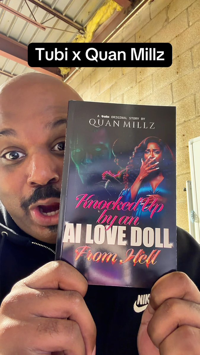 tubi 🤝 quan millz introducing Knocked Up by an AI Love Doll From Hell, a tubi original story by Quan Millz.