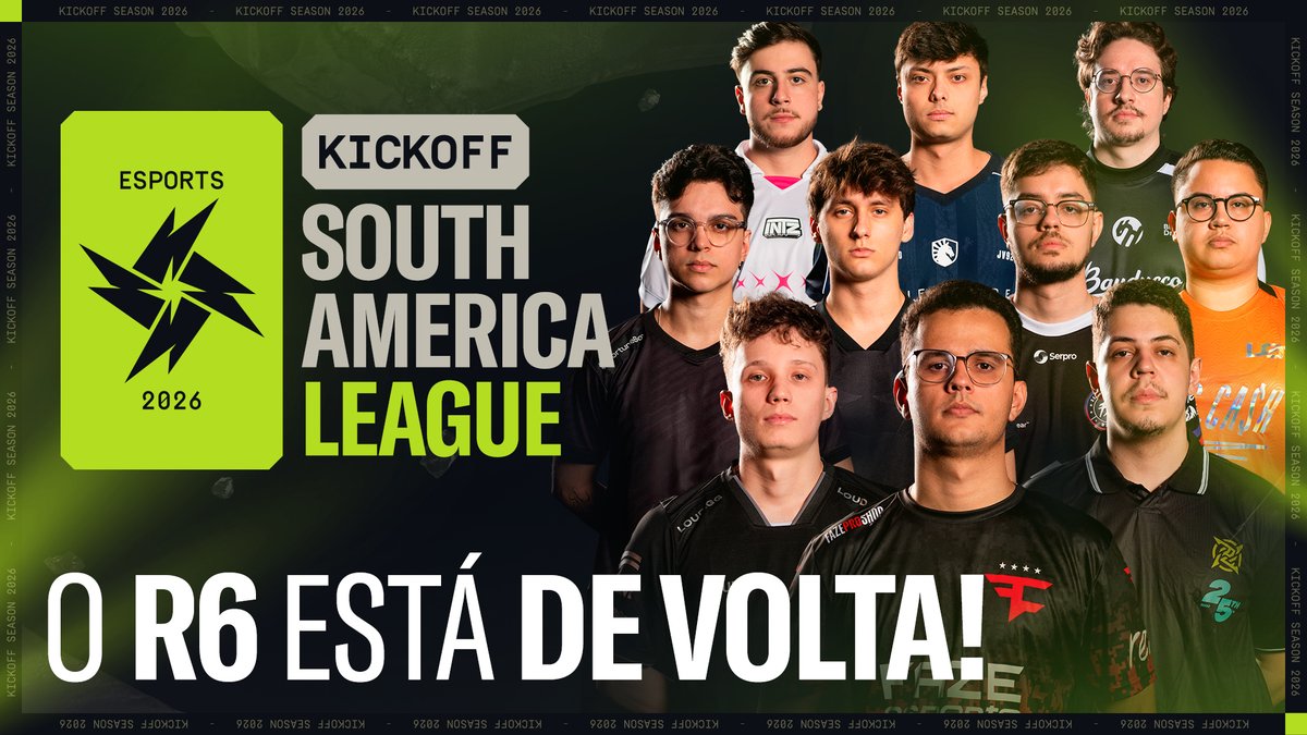 ESTAMOS DE VOLTA com toda a GINGA E HABILIDADE de nossos craques... ainda bem que é no R6 🙏 Assista ao KICKOFF da South America League, de 31 de Março a 19 de Abril 🗓️