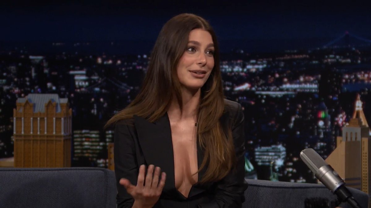 “Can I play with an egg shaker?” -Camila Morrone on how badly she wanted to be part of the Daisy Jones and the Six band practice 🤣 #FallonTonight