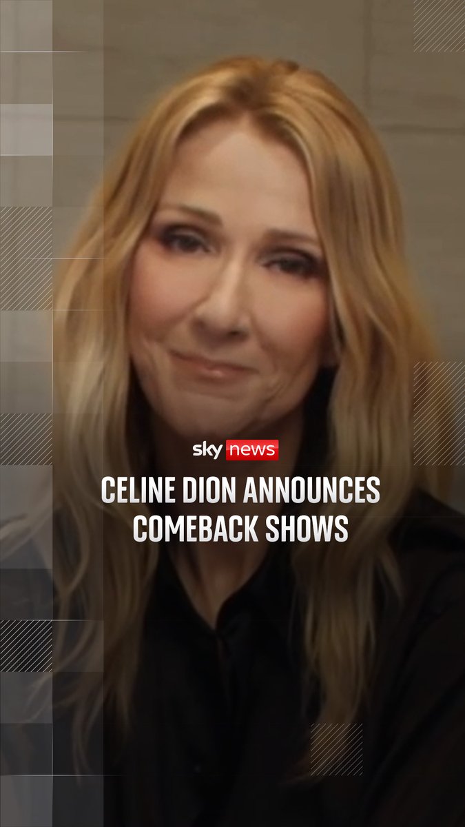 Legendary singer Celine Dion has announced comeback shows, four years after she was diagnosed with a rare neurological disorder, Stiff Person Syndrome. More from Sky News 🔗