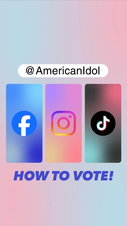 Here's how voting works! 🗳️💜 #americanidol You can text your votes, vote at or vote on social media!!! Vote on Instagram: Vote on TikTok: Vote on Facebook: Voting closes during the final commercial break!