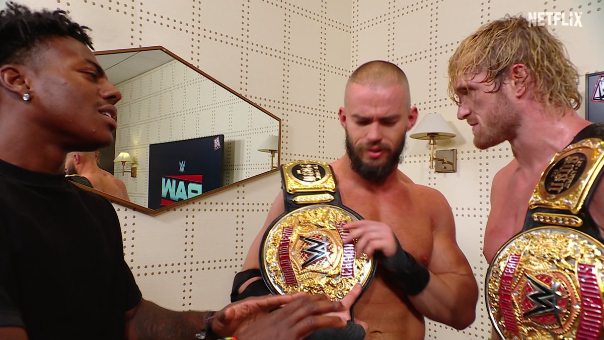 Paul Heyman tells IShowSpeed that he’s in good hands with Logan Paul and Austin Theory 👀 #WWERaw