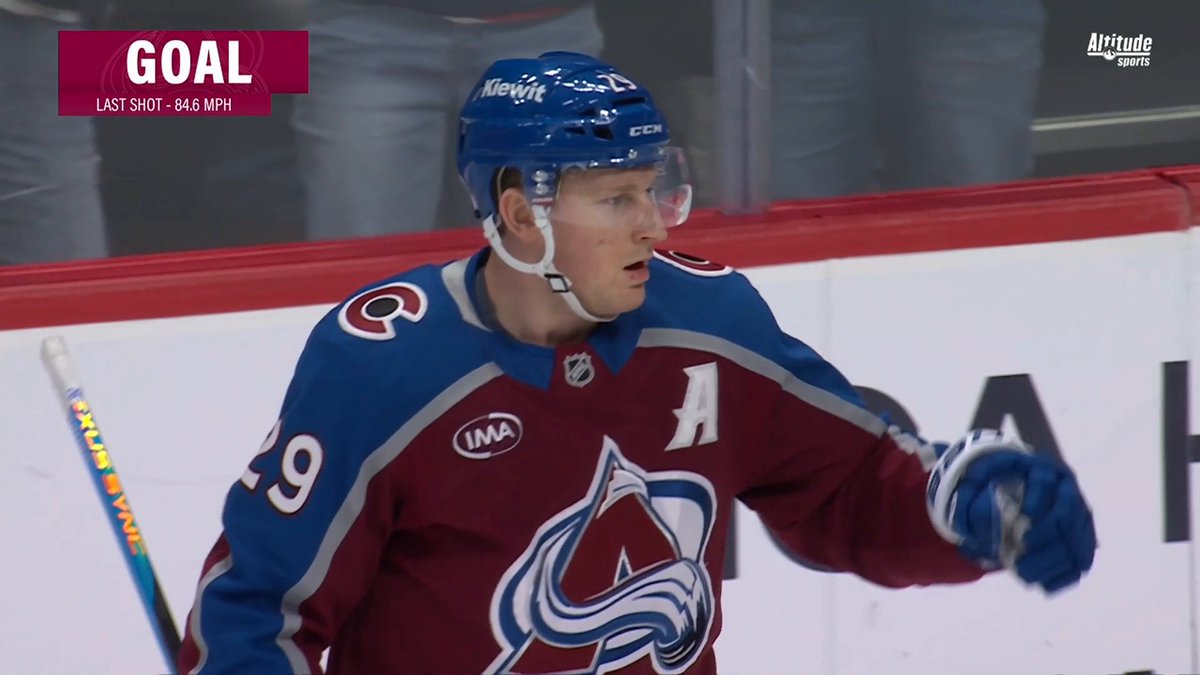 49 GOALS FOR NATHAN MACKINNON! ๐จ He's one away from his second career 50-goal season!