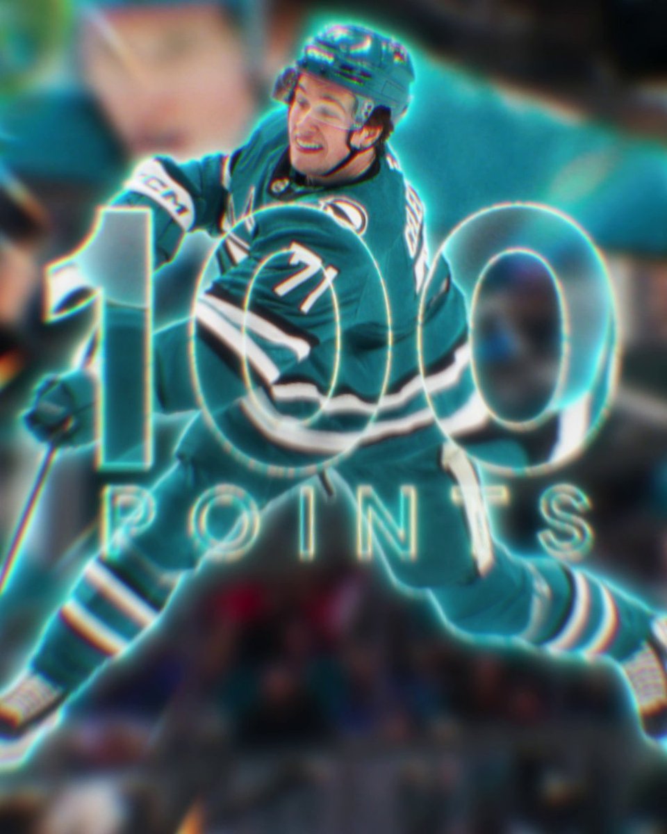 MACKLIN CELEBRINI HAS 100 POINTS ON THE SEASON 🦈 He becomes just the sixth different teenager to accomplish that in NHL history!