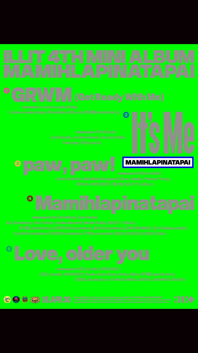 #ILLIT ‘MAMIHLAPINATAPAI’ Tracklist #아일릿 #MAMIHLAPINATAPAI