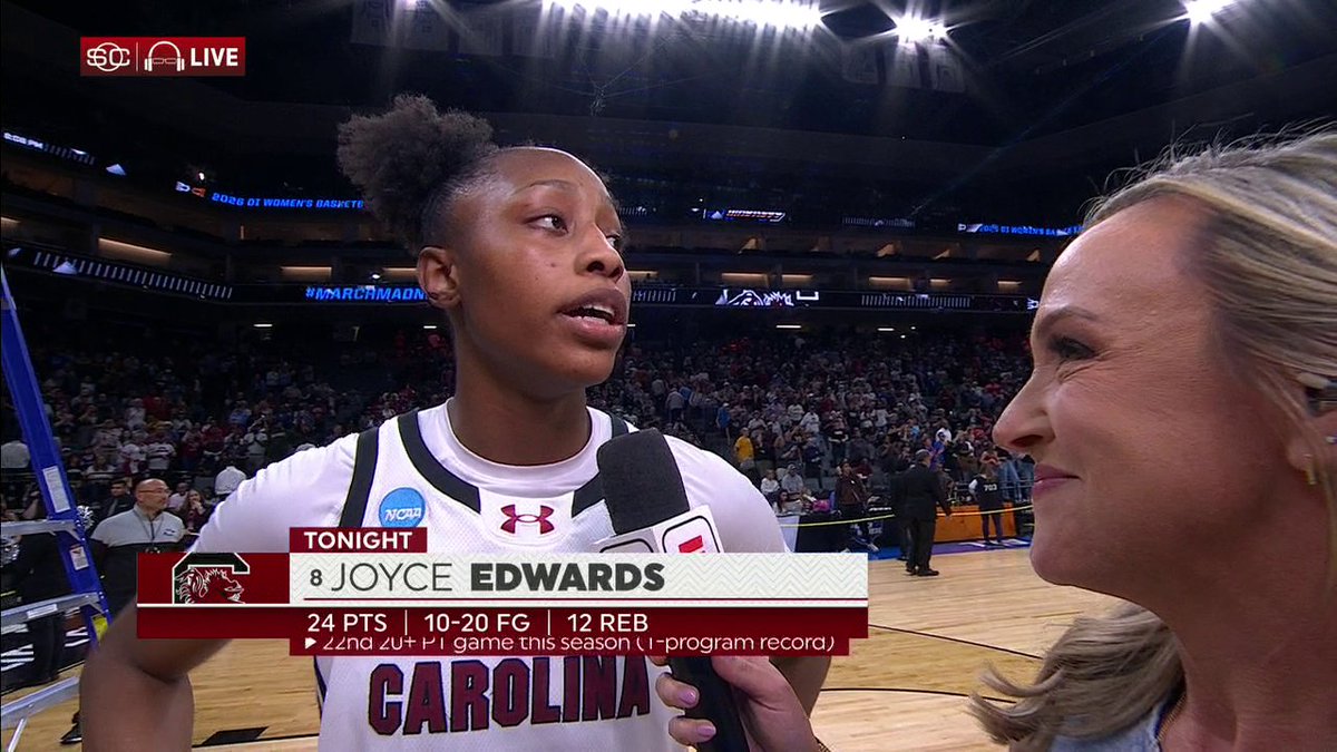 "We just did what we had to do to in order to win the game." Joyce Edwards and the Gamecocks were ready to handle business 😤