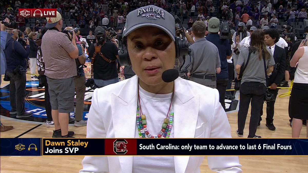 .dawnstaley joins @notthefakesvp after making her sixth-straight Final Four with the Gamecocks 😤