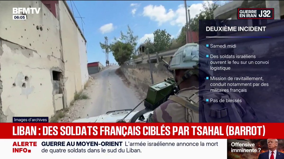 🔴 Un contingent français de la FINUL ciblé par Tsahal, d'après le ministre des Affaires étrangères ➡️ Jean-Noël Barrot demande la tenue d'une réunion d'urgence du Conseil de sécurité des Nations unies