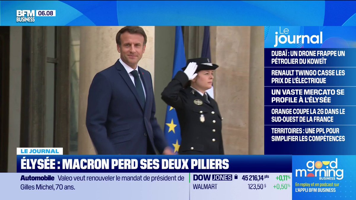 Emmanuel Macron perd ses deux piliers 🇫🇷 Emmanuel Macron doit remplacer ses deux plus proches conseillers. Parmi eux, le secrétaire général Emmanuel Moulin vise le poste de gouverneur de la Banque de France l’été prochain. Et ce n’est pas encore gagné ! 🎙️Matthieu Pechberty