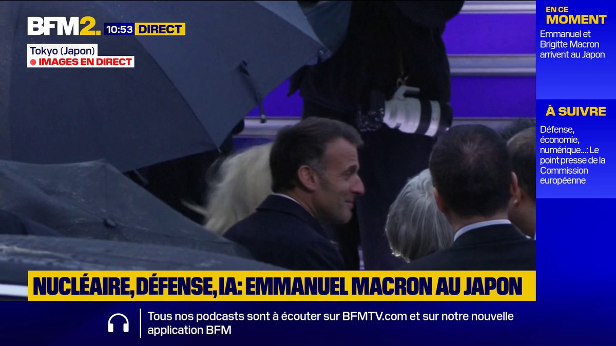Emmanuel Macron est arrivé au Japon, dans le cadre d'une visite d'État de deux jours, avant de se rendre en Corée du Sud #BFM2