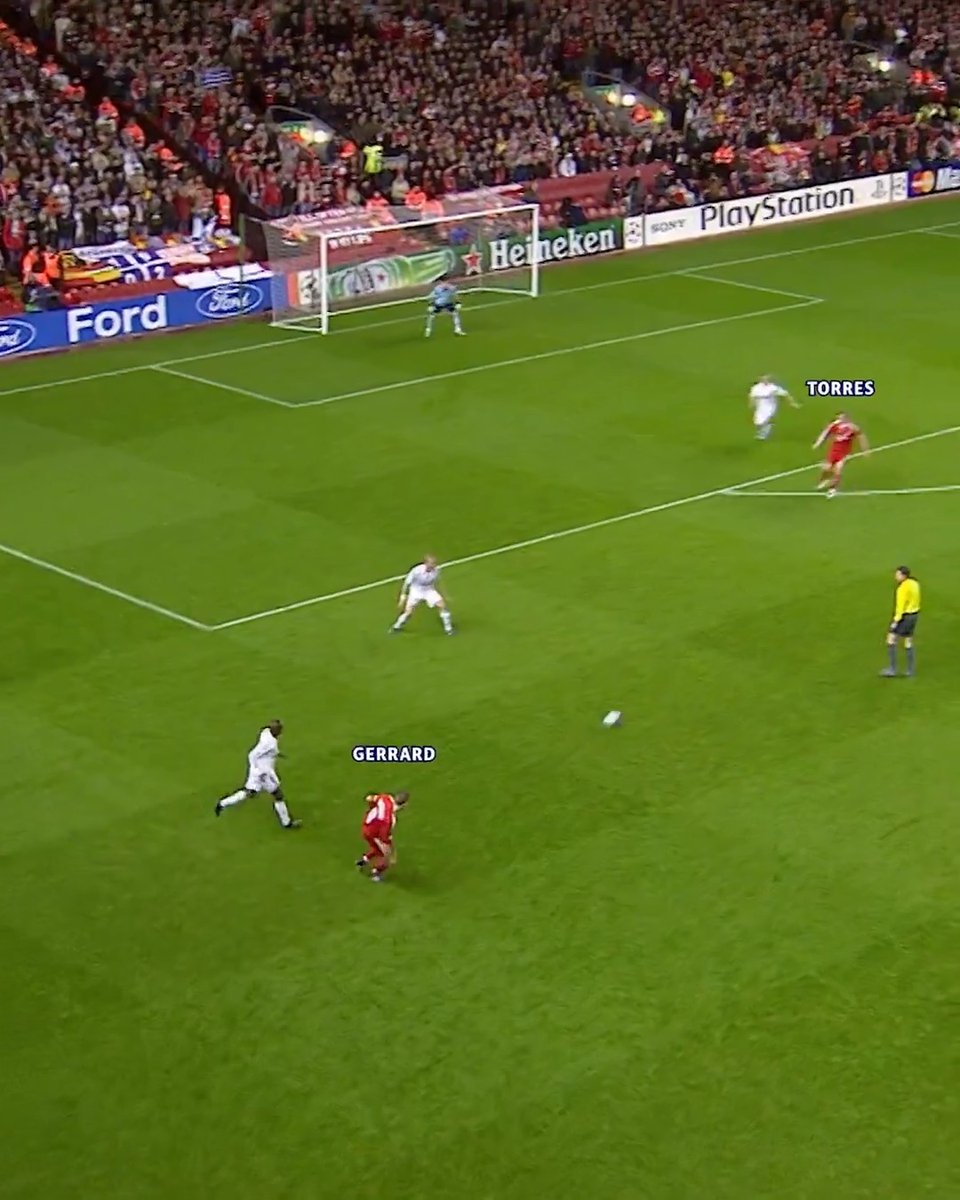 Gerrard x Torres masterclass vs Real Madrid, 2009 🥵 #UCL