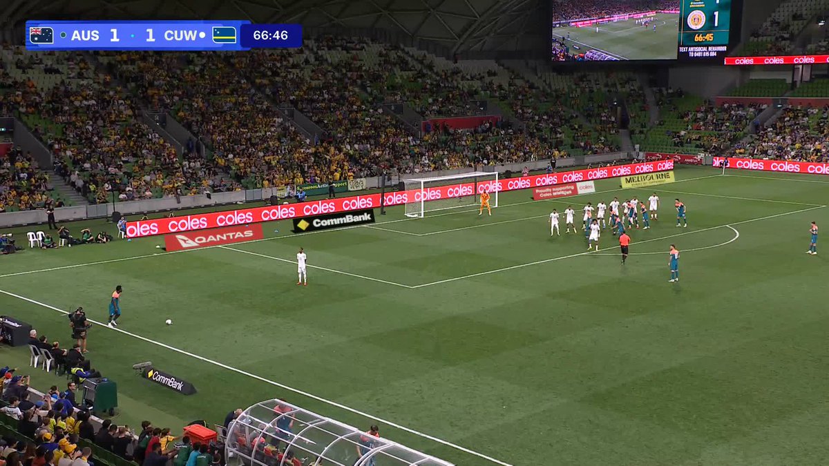 Alessandro Circati scores his FIRST CommBank Socceroos goal 💪 What a header that is! Instant impact off the bench. 🇦🇺 2-1 🇨🇼 #Socceroos #AUSvCUW