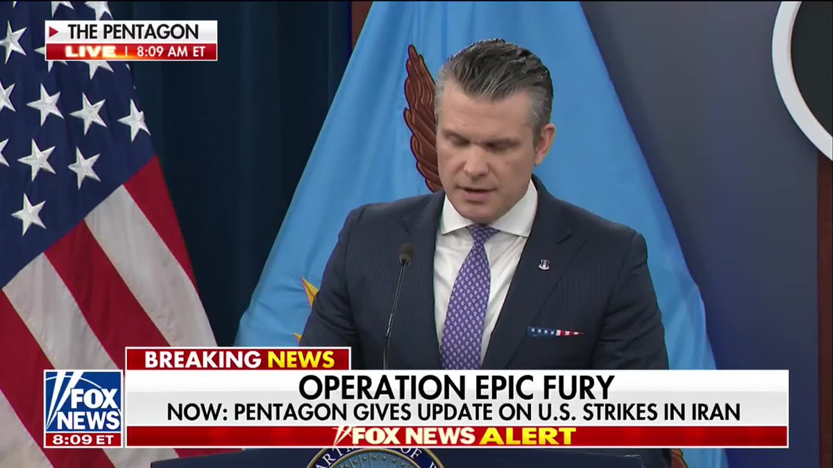 BREAKING: Secretary Hegseth reveals the three Air Force captains who were shot down by Kuwaiti-friendly fire early in Operation Epic Fury all dropped bombs over Tehran last night.