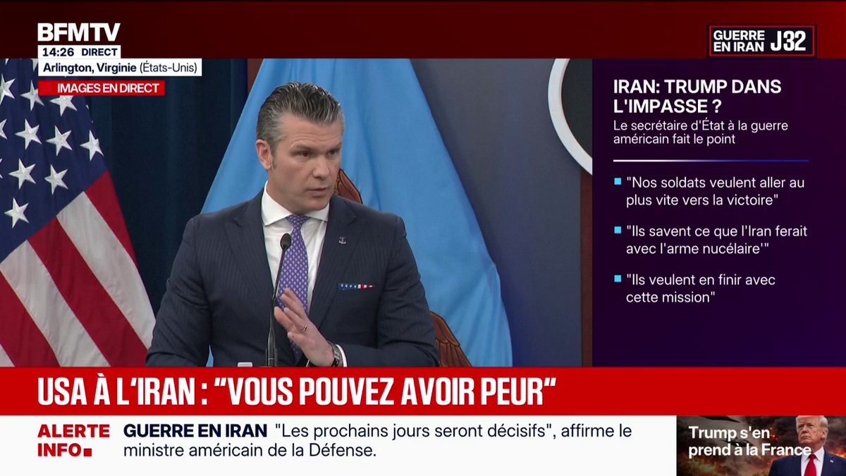 "Il y a des pays dans le monde qui doivent agir sur le détroit d'Ormuz" exige Pete Hegseth pour qui ce n'est pas que le problème des États-Unis