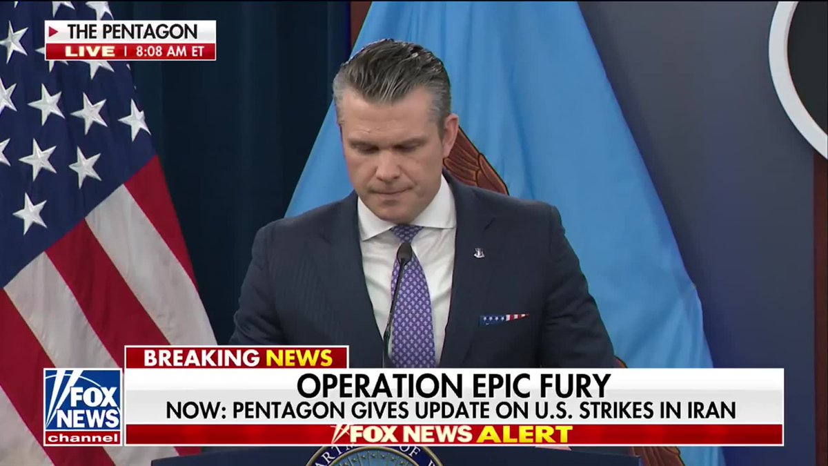 NEW: Sec. Hegseth on the spirit of the troops fighting in Operation Epic Fury: "What I witnessed was motivation. It was sheer mission focus. It was the American warrior unleashed. It was the kind of war fighting American spirit that comes with a clear mission against a determined enemy."