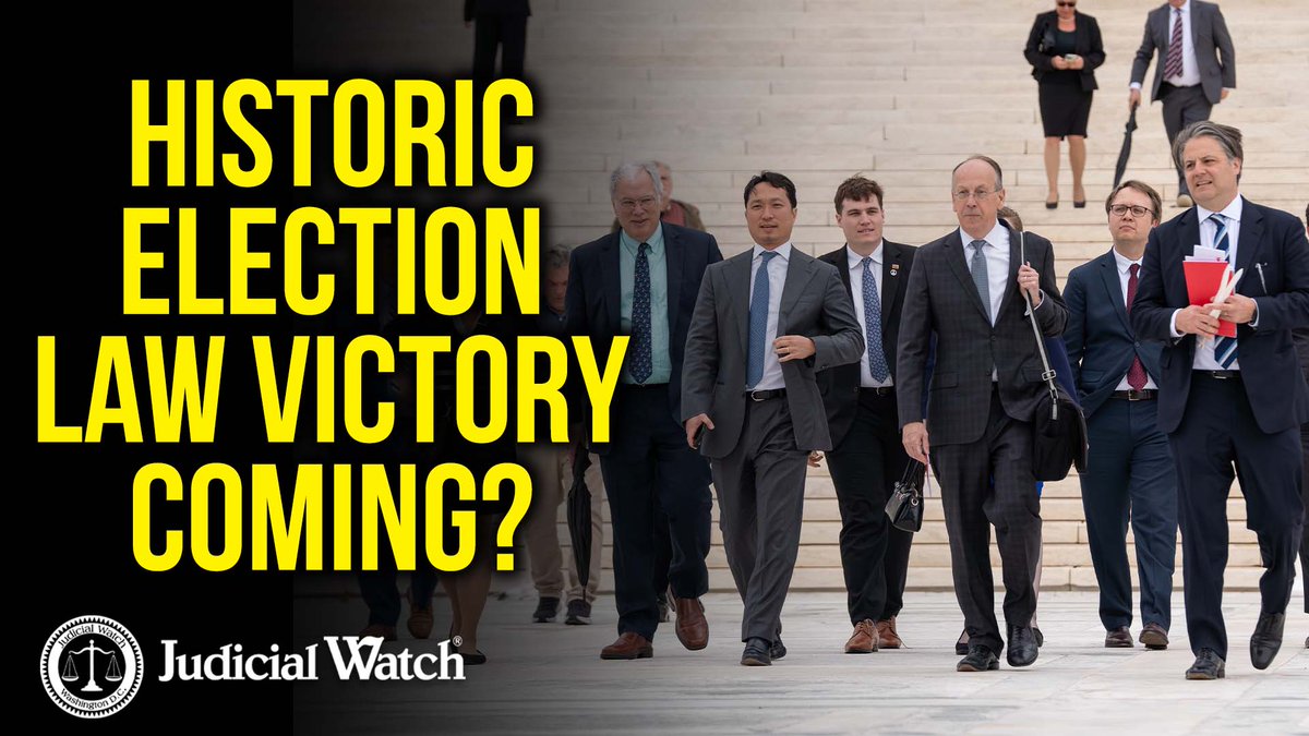 Supreme Court Election DAY Victory Coming--thanks to Judicial Watch ⚖️?! No more counting of LATE ballots?