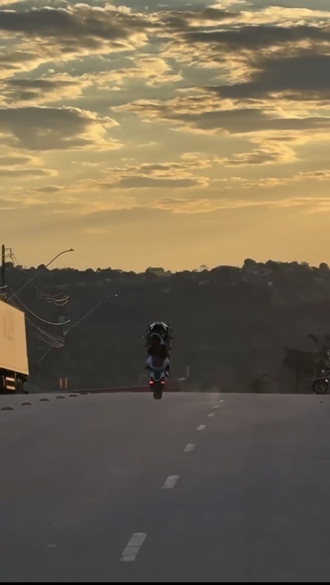 I saw a truck crossing the road in front of him, I hope he is alright