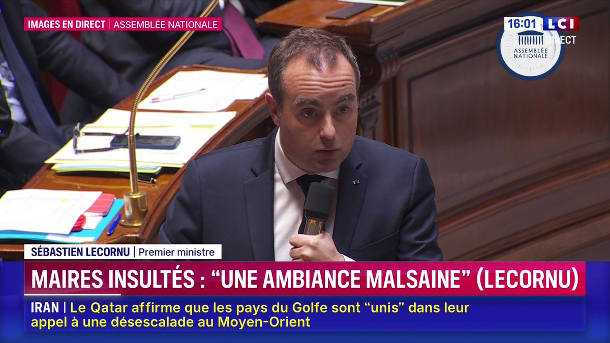 🔴 Maires insultés : Sébastien Lecornu s'exprime 🗣️ "Le maire de Saint-Denis est un agent de l'État, il mérite une protection particulière. (...) La banalisation du mal et du racisme doit être combattue avec la même force et sans relâche" : Sébastien Lecornu