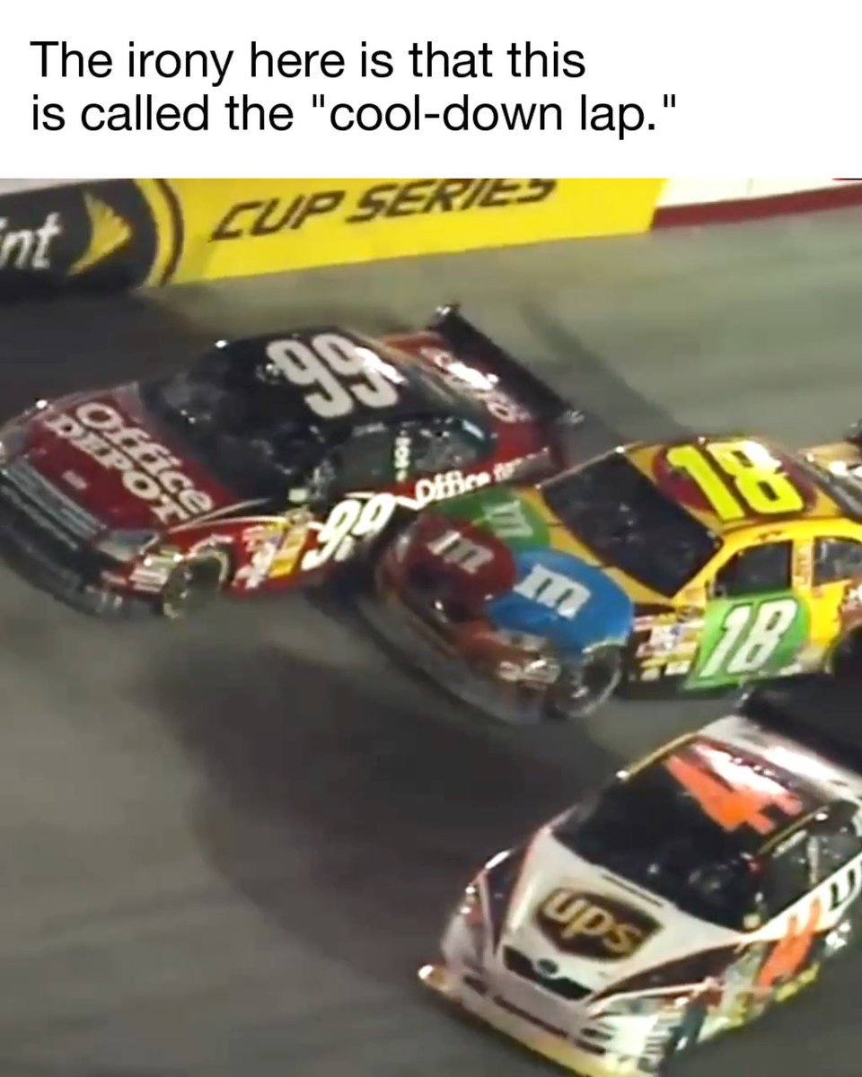 There's nothing calm about the cool-down lap. 🤣