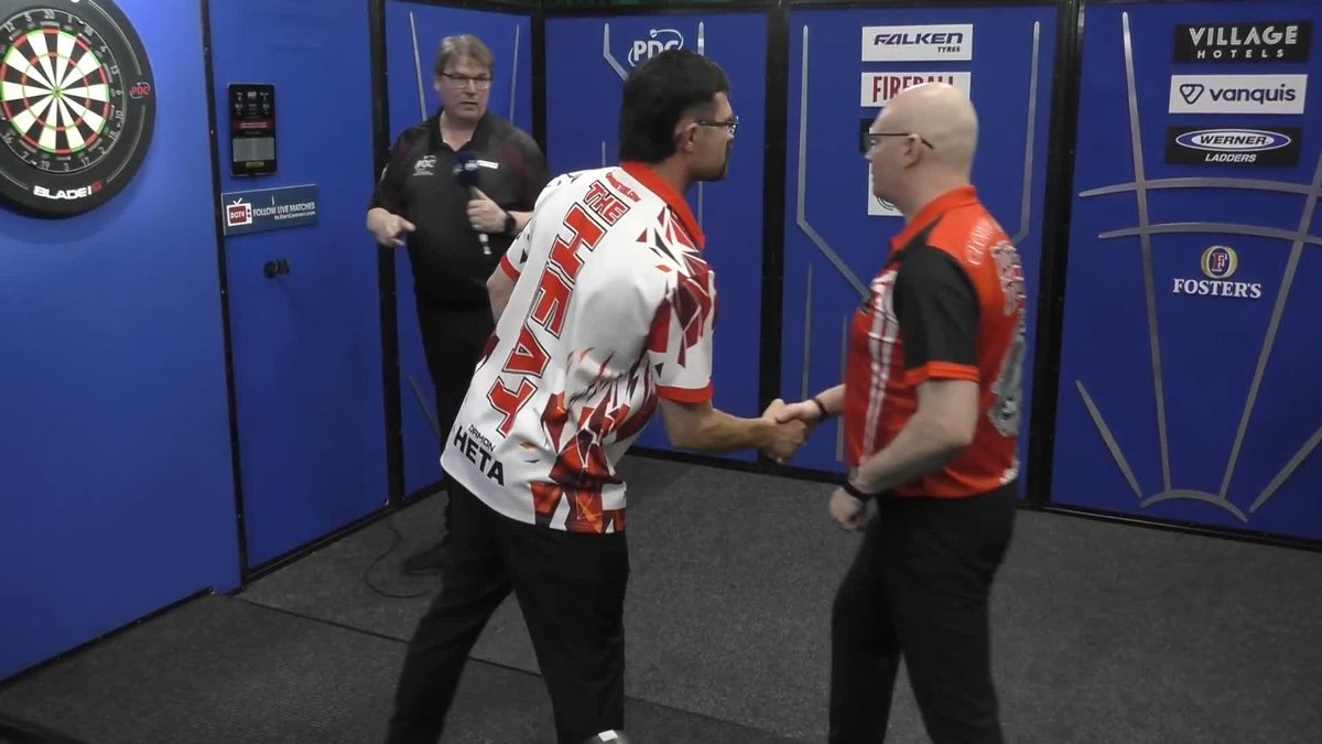 HETA RACES THROUGH! Damon Heta races through to round three in Leicester, as the Australian number one beats Mickey Mansell 6-2! 📺 #PC8