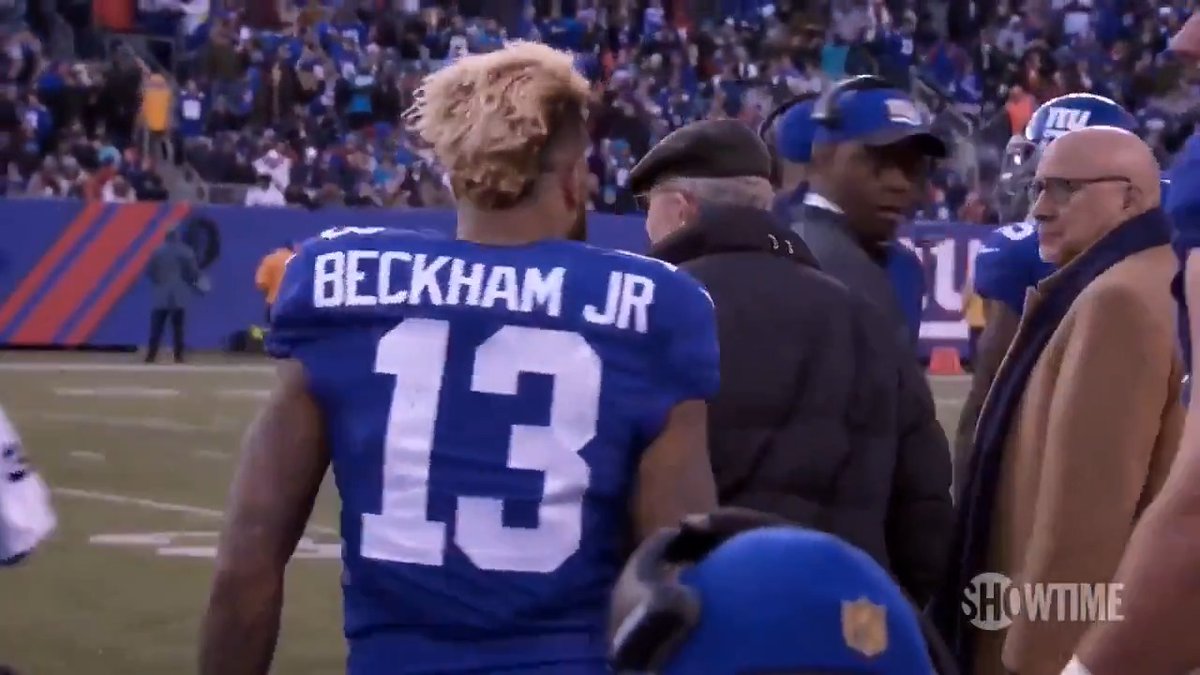 When fans say "OBJ was a cancer" this is what they mean. The sight of seeing a guy pissed off at a team accepting that they're getting their ass whipped is foreign to most modern Giants fans. #NYGIANTS