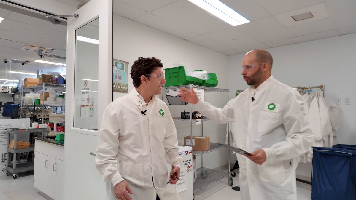 High-quality experimental data fuels biological discovery. Could an AI-enabled "autonomous lab" fundamentally increase the rate at which we generate it, and accelerate our progress toward cures for disease? That's the question I sat down to explore with Jason Kelly, CEO of Ginkgo Bioworks, for a deep-dive and tour of their 52-RAC lab in Boston's Seaport District. In our conversation we covered: → Ginkgo's recent collaboration with OpenAI on cell-free protein synthesis → U.S. Department of Energy's POTUS-backed Genesis Mission to accelerate AI for science → The evolution from cloud labs to truly autonomous labs → An on-the-floor look at Ginkgo's lab, including early challenges and creative workarounds If you're curious about frontier AI models meet the lab bench, check out the latest episode of the Discovery Engines Podcast. Watch or listen: 👀 YouTube: 🎧 Spotify: 🎧 Apple:
