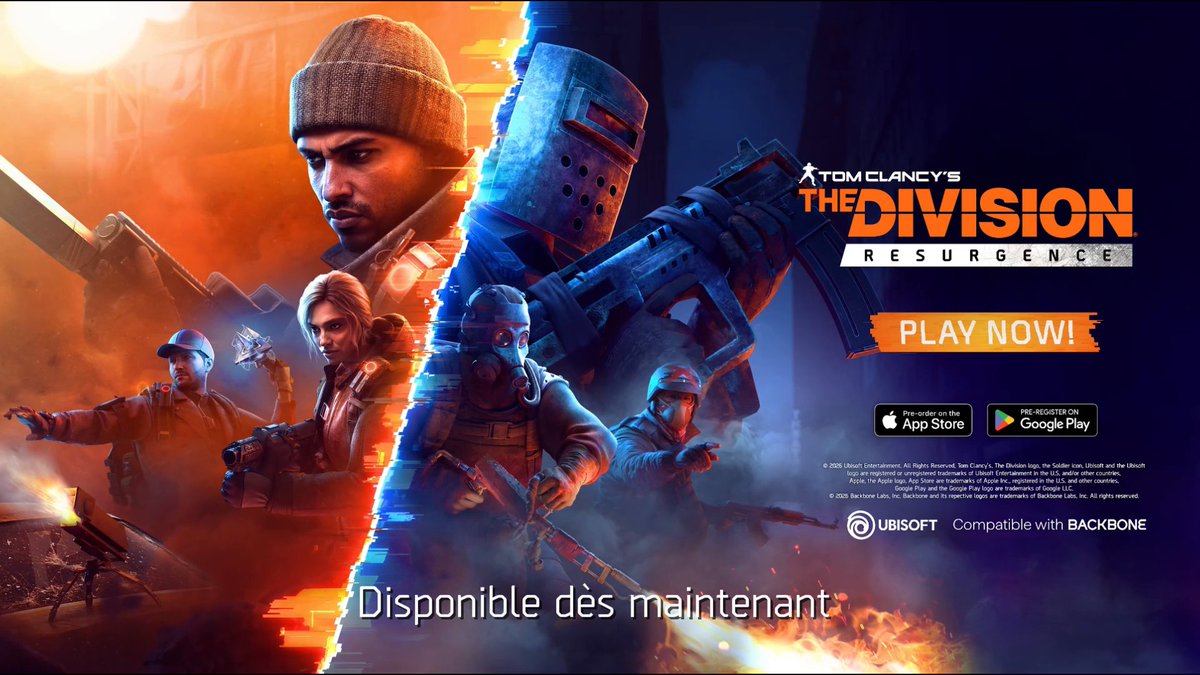 The Division Resurgence est MAINTENANT disponible gratuitement sur iOS et Android. 🎮🔥