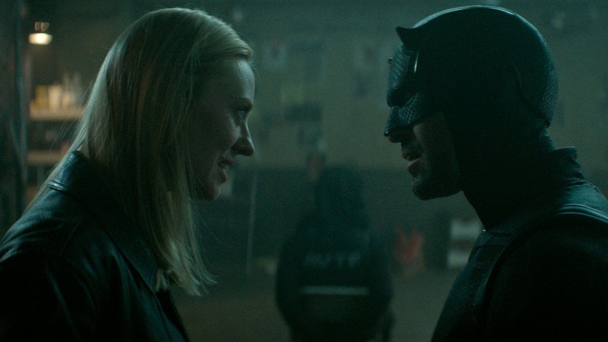 Matt and Karen argue over interrogation tactics in this exclusive clip from #DaredevilBornAgain. The new episode premieres tonight on Disney+.
