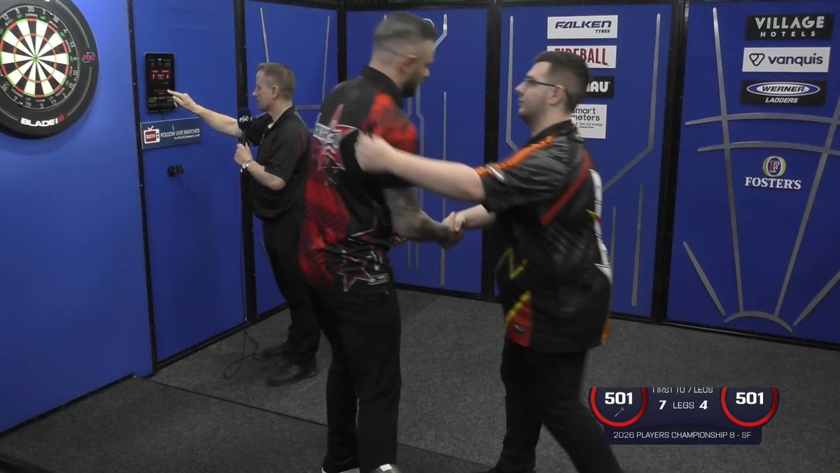 CULLEN INTO THE FINAL! Joe Cullen goes six into the perfect leg in the final leg of the match, fails to pin the nine-darter but nonetheless The Rockstar beats Sebastian Bialecki 7-4! 📺 #PC8