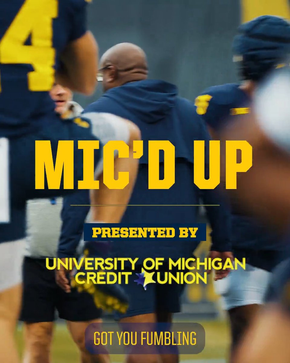 🔊 We've got a treat today, mic'd up with RB coaches Coach_AlfordUM and Fred Jackson! #GoBlue | University of Michigan Credit Union (UMCU)