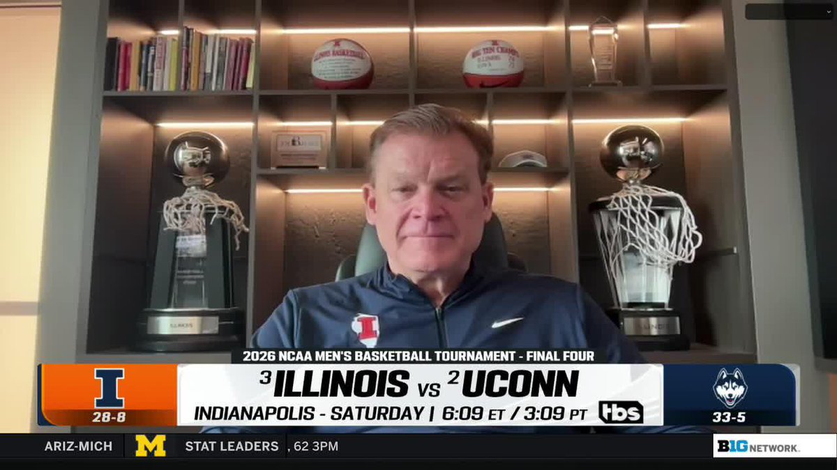 ✔️ Rebound ✔️ Take care of the ball ✔️ Have fun Brad Underwood’s 3️⃣ keys for an Illinois Men's Basketball national championship 🔑 #B1GToday