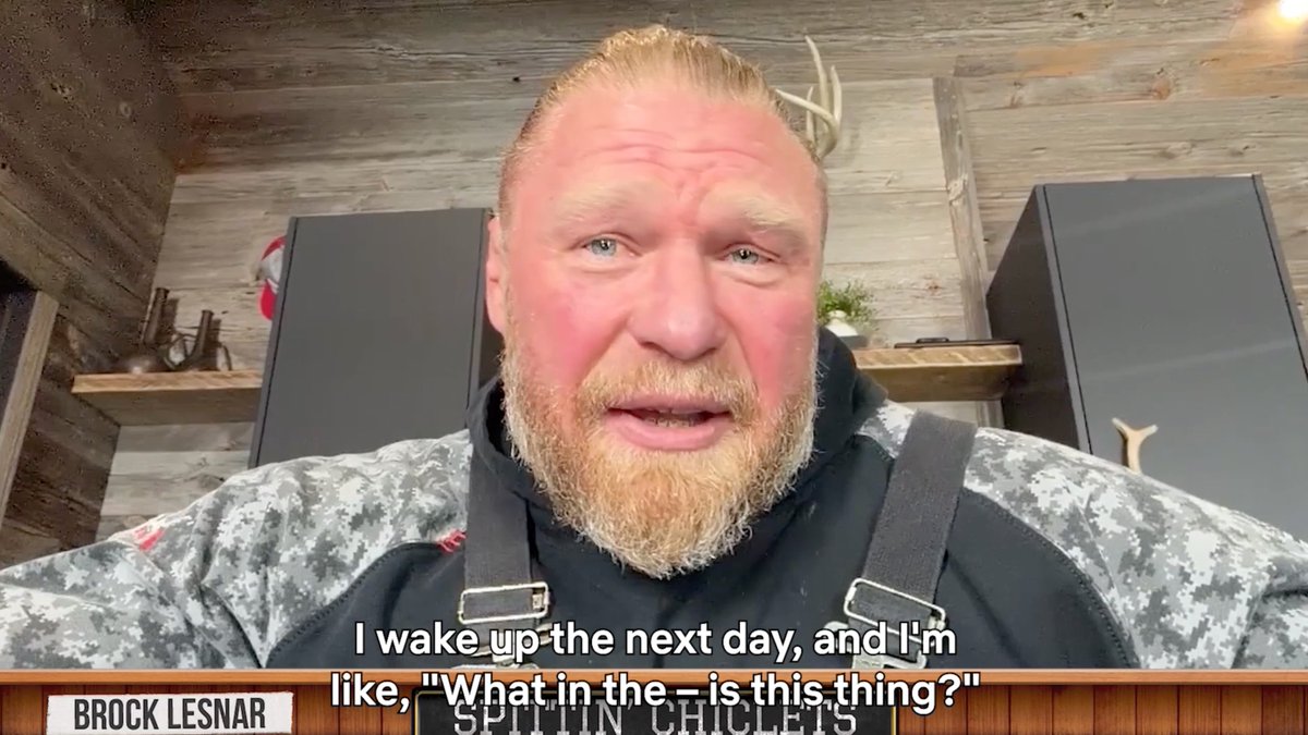 “I got [the sword] tattoo … I was shitfaced drunk.” Brock Lesnar doesn’t remember getting the iconic sword tattoo on his chest 😂 🎥 Spittin' Chiclets video podcasts are now on Netflix